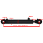 POLSKI CIENKI SIŁOWNIK HYDRAULICZNY CYLINDER SKOK 200 L= 410mm SKRAW-MET